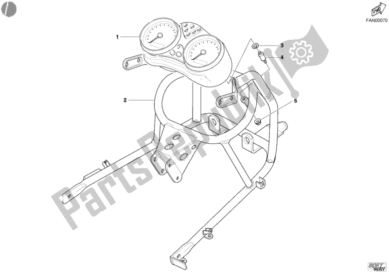 All parts for the Meter of the Ducati Supersport 800 S 2003